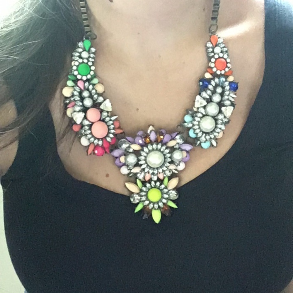 Rainbow Statement Necklace - image 4